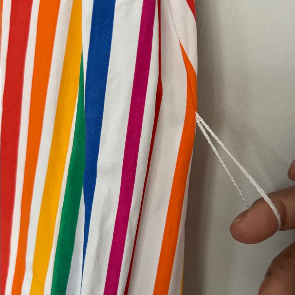 Christopher John Roger’s Colorful Rainbow Stripe Button-Front Dress - Picture 5 of 11